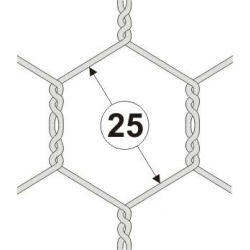 Siatka heksagonalna ocynkowana H=1000 mm Ø0,8 mm oczko 25 mm rolka 50 mb